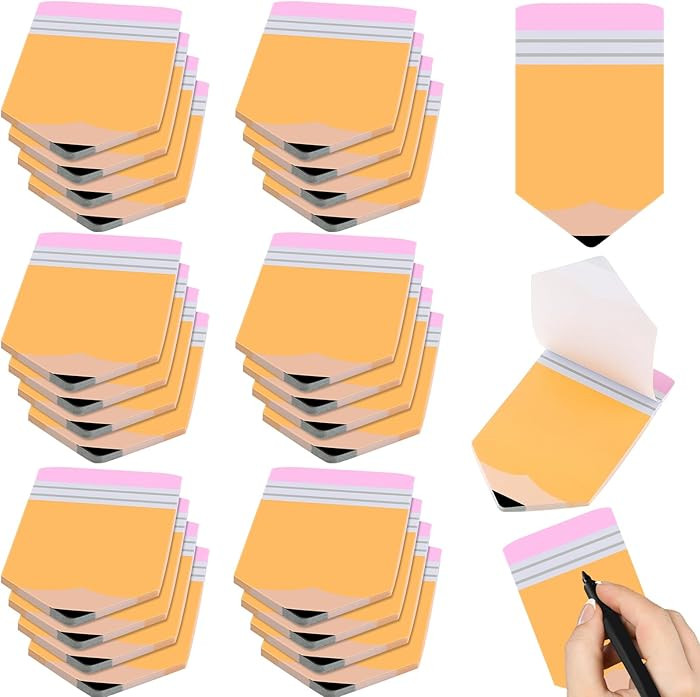 Eersida 24 Pcs Teacher Sticky Notes Pencil Sticky Notepads Blackboard Self-Stick Writing Memo Pad... | Amazon (US)