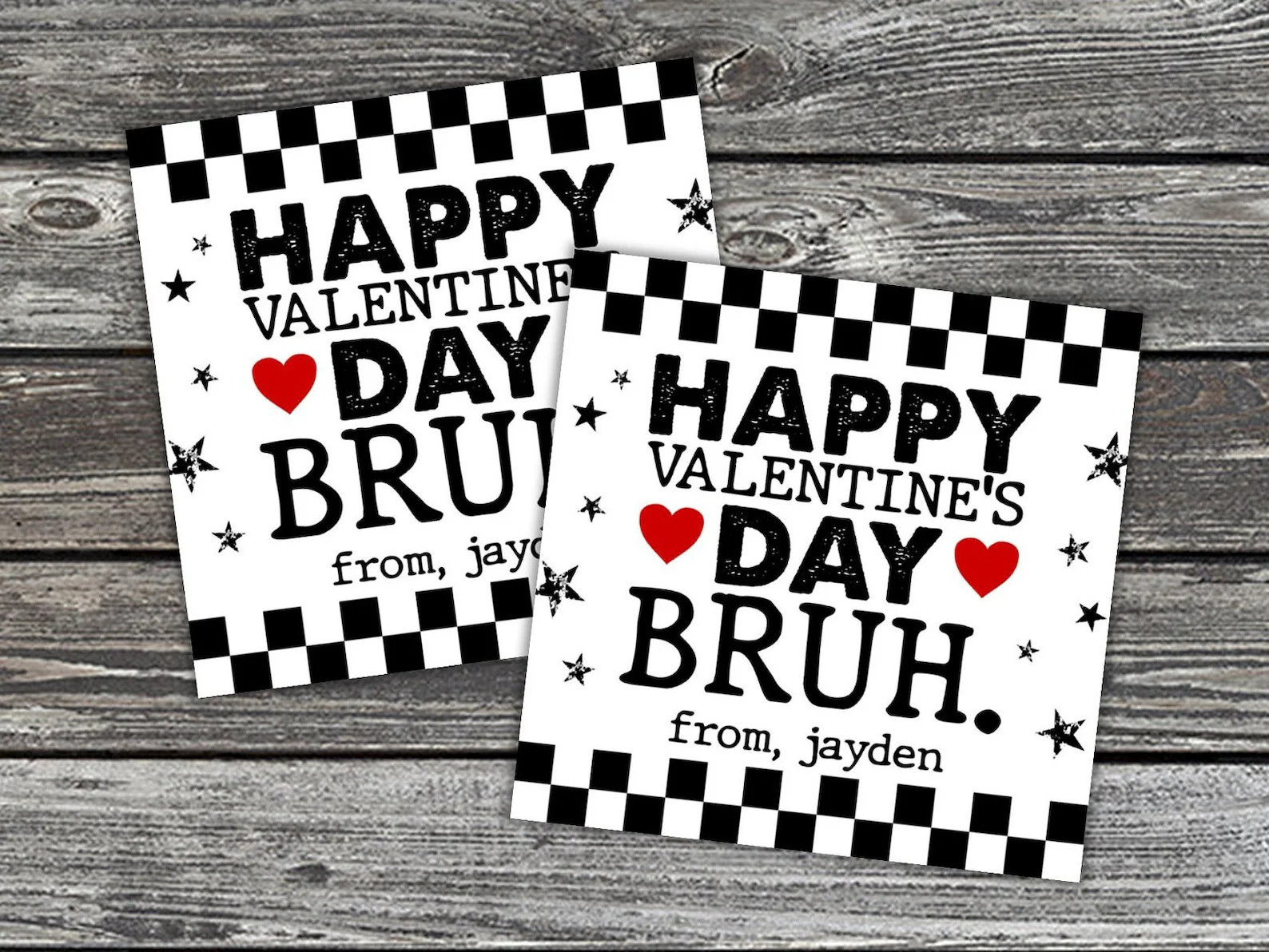 Bruh Valentine's Day Card Template | Tween Classroom Valentine Card Exchange | Personalized Valen... | Etsy (US)