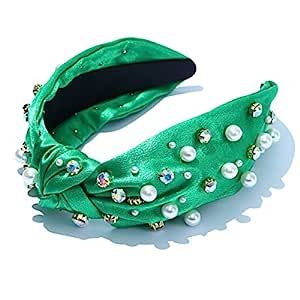 Women Knotted Crystal Headband Embellished Mixed Top Hairband ladies Hair accessories for Girls | Amazon (US)
