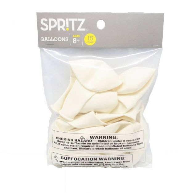 15ct 12" Balloons White - Spritz™ | Target
