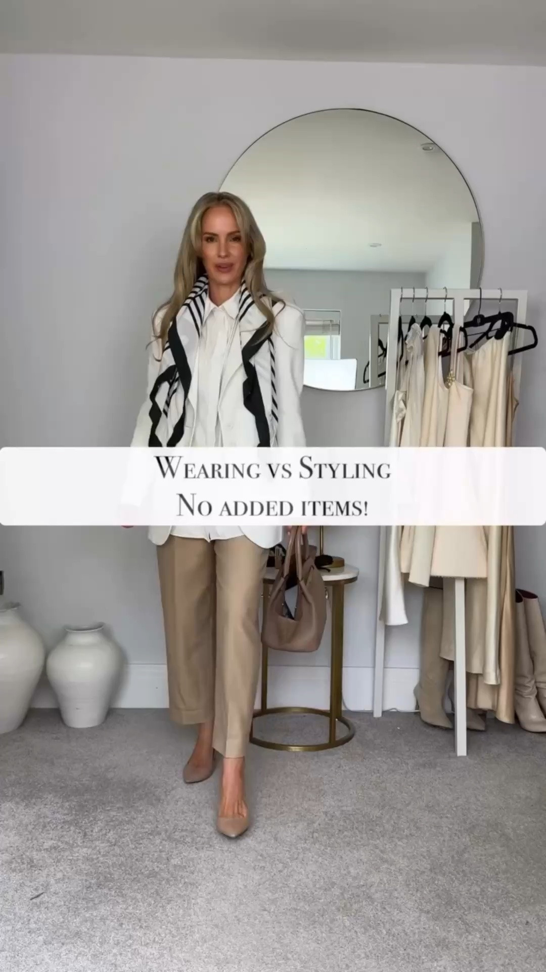 Wearing vs Styling, no added pieces.

Same outfit. 5 small tweaks.

This look felt messy and overwhelming on my 5’5 frame. Now it actually fits me and looks put together.

We don’t need all new when we can just style what we own better.

Which tweak made the biggest difference for you?
Save this for next time your outfit feels off.

#tessmontgomery #slowfashion #sustainableoutfit #petitefashion #howtostyle