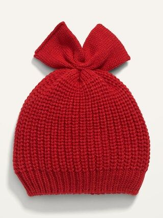 Sweater-Knit Bow Beanie for Baby | Old Navy (US)