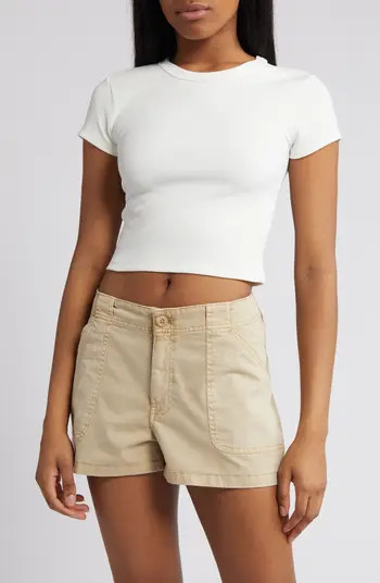 Compact Rib Crop Baby Tee | Nordstrom