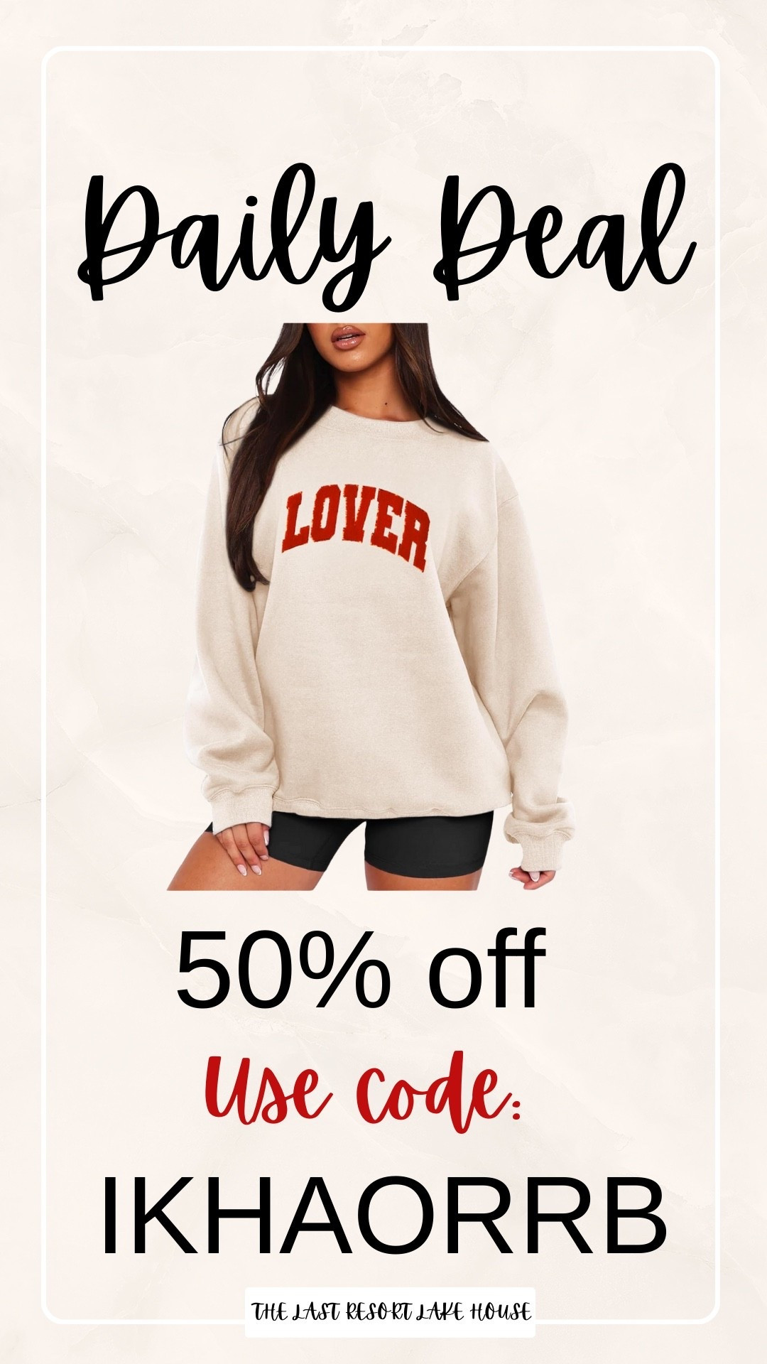 This oversized “LOVER” sweatshirt is soft, relaxed, and the perfect cozy statement piece. Easy to throw on with leggings, denim, or biker shorts — cute without trying too hard.

Use code IKHAORRB for 50% off 🤍

#LTKActive #LTKSeasonal #LTKmomlife