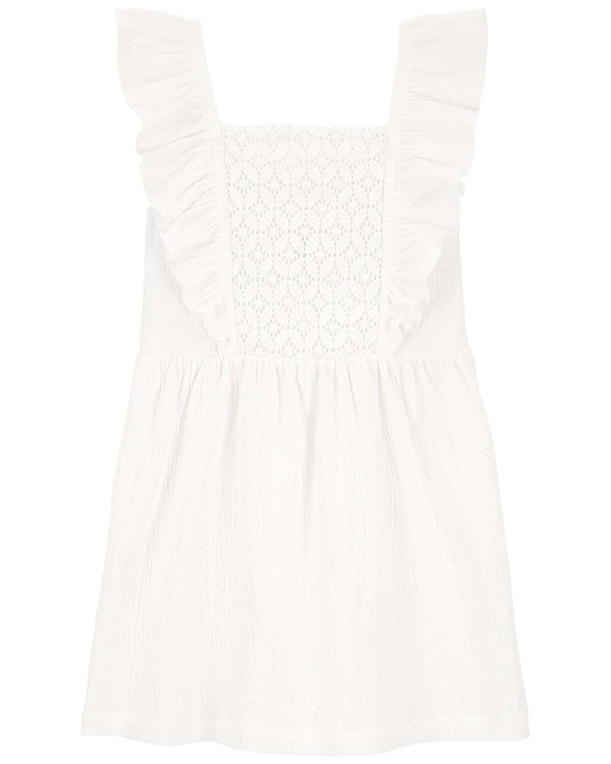 Toddler Eyelet Lawn Flutter Dress | Carter's