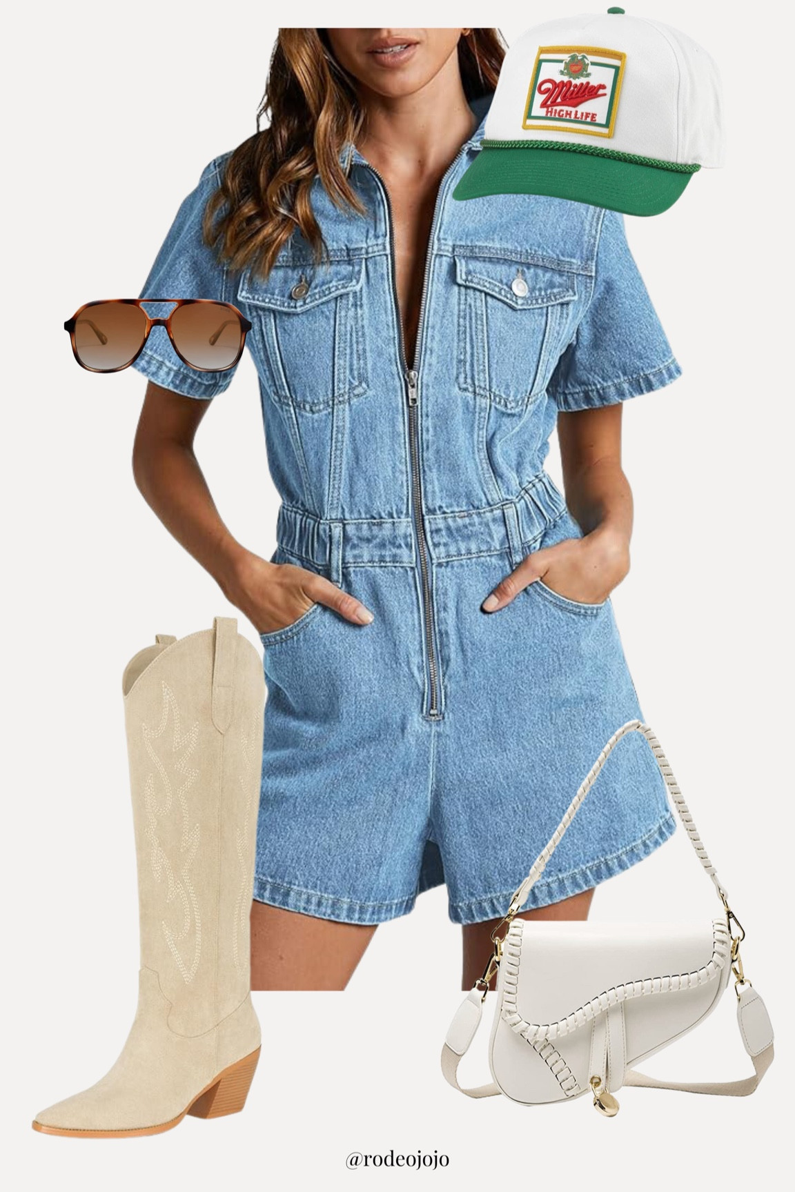 Casual western inspired outfit, denim jumpsuit, affordable Amazon outfit 

#LTKstyletip #LTKFestival #LTKfindsunder100