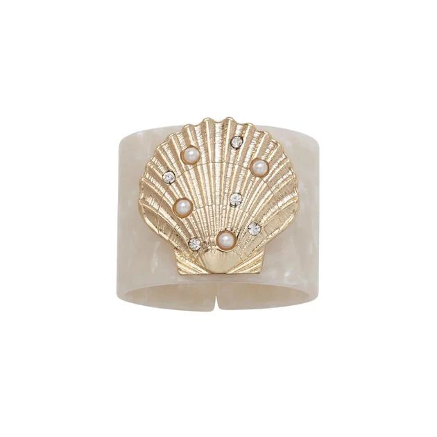 Jeweled Shell Napkin Rings | Cailini Coastal