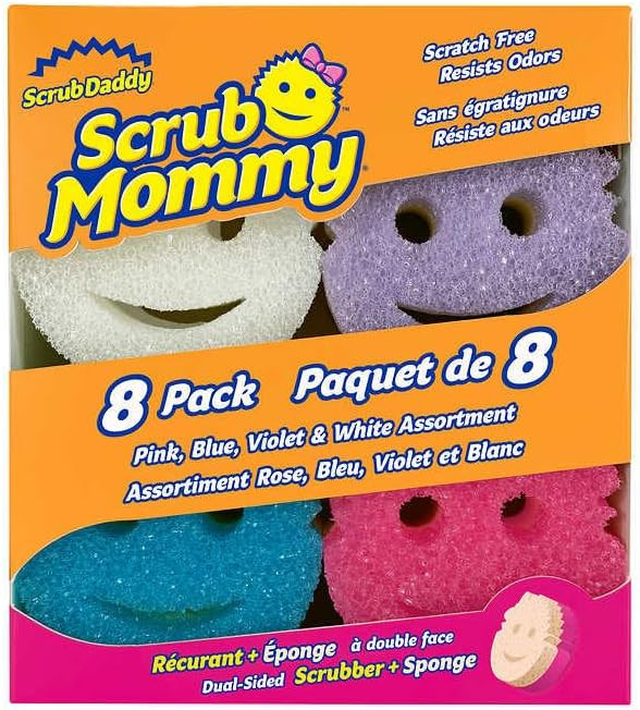 Scrub Daddy Scrub Mommy Dual-Sided Scrubber and Sponge, Variety Pack of 8 | Amazon (US)
