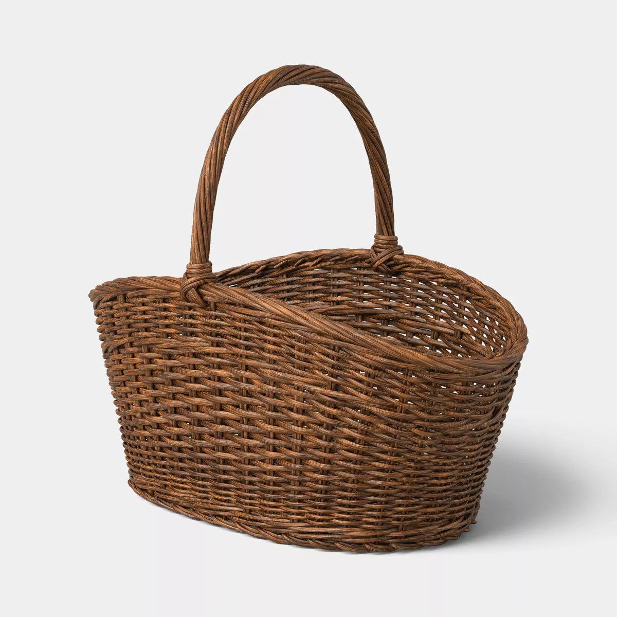Woven Handle Basket Dark Brown - Threshold\u2122 | Target