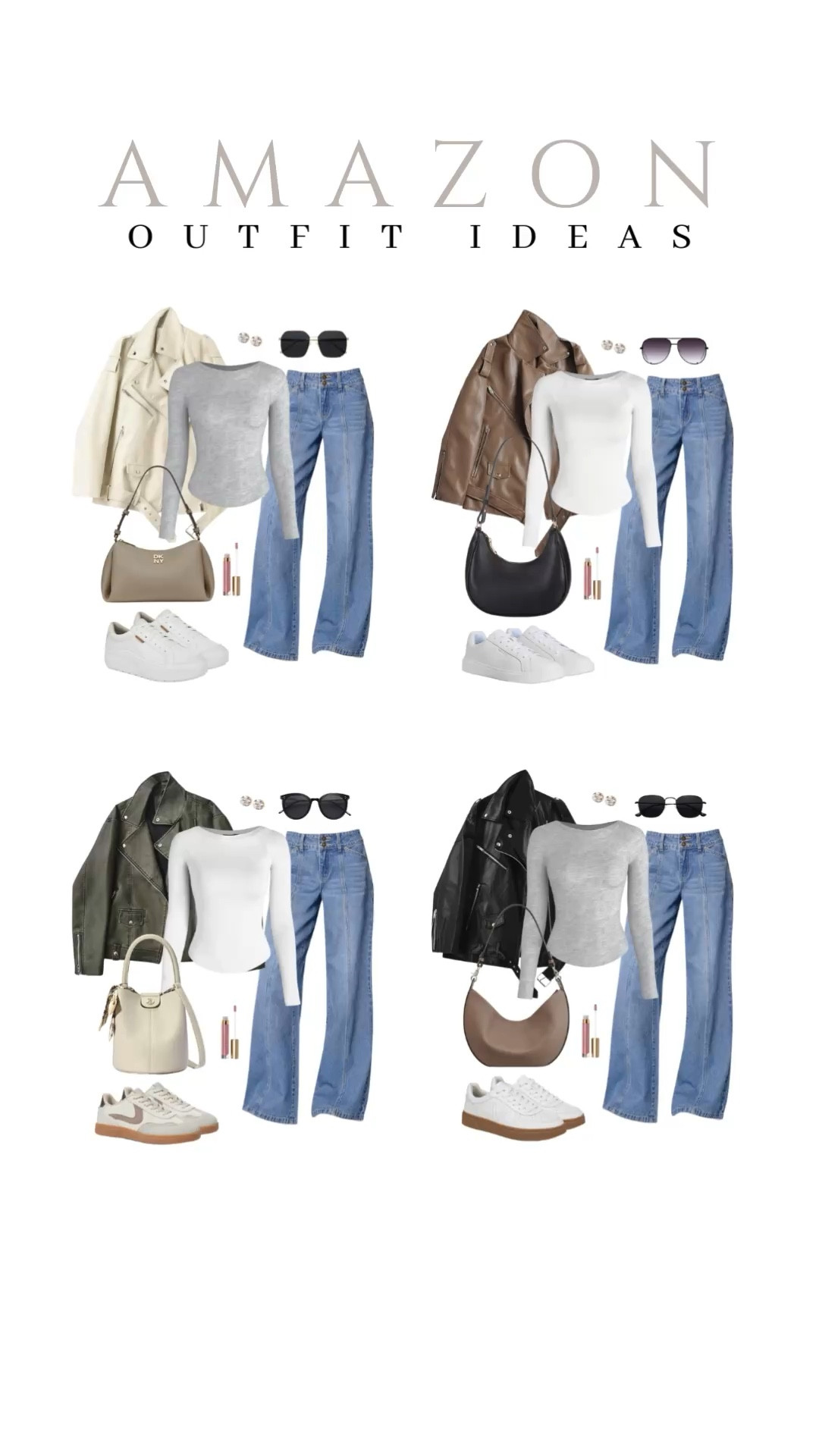 Cute, cozy, and ready for anything in my faux leather jacket, basic tee, and wide leg jeans!
neutral sneakers, studded earrings set,  beauty finds, affordable fashion, trendy look, viral products, casual outfit idea, how to style, ways to style, spring style, amazon fashion, affordable style, spring outfit idea

#LTKootd #LTKU #LTKSeasonal