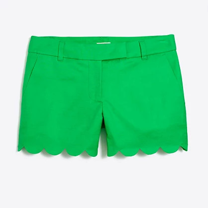 4" scallop-hem short | J.Crew Factory