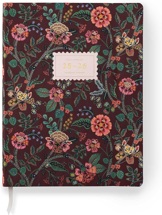 RIFLE PAPER CO. 2026 Gracie 12-Month Academic Planner, Aug. 2025 - July 2026, Thread-Stitch Bindi... | Amazon (US)