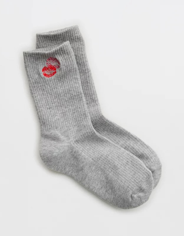 Aerie Ribbed Cotton Crew Socks | Aerie