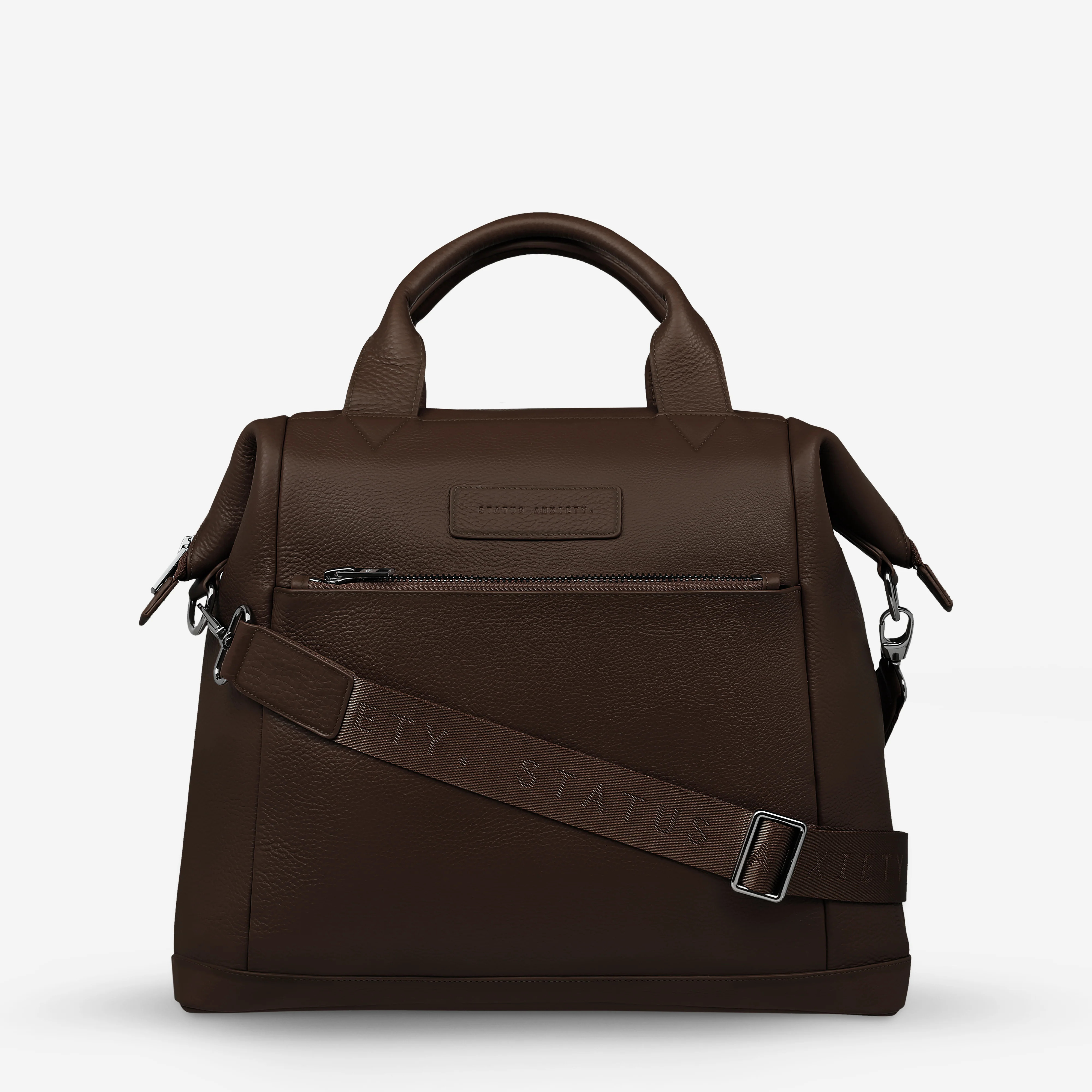 Comes In Waves Cocoa Leather Baby Bag | Status Anxiety® | Status Anxiety 