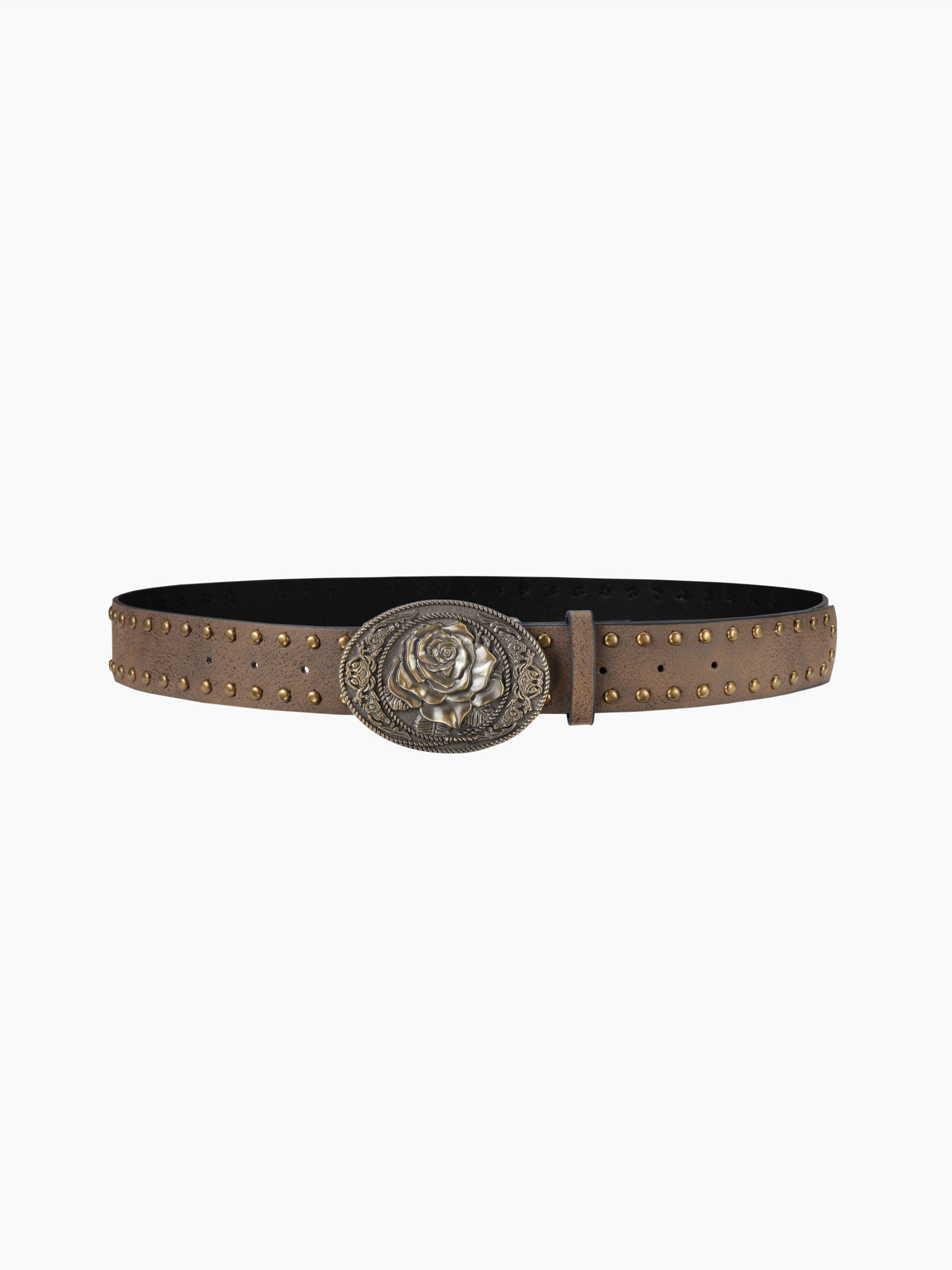 ROSE STUDDED BUCKLE BELT For Music Festival/Live House Coffee Shop Vacation | Cider