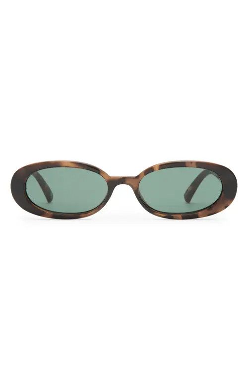 Le Specs Outta Love 51mm Oval Sunglasses in Tort/green Mono at Nordstrom | Nordstrom