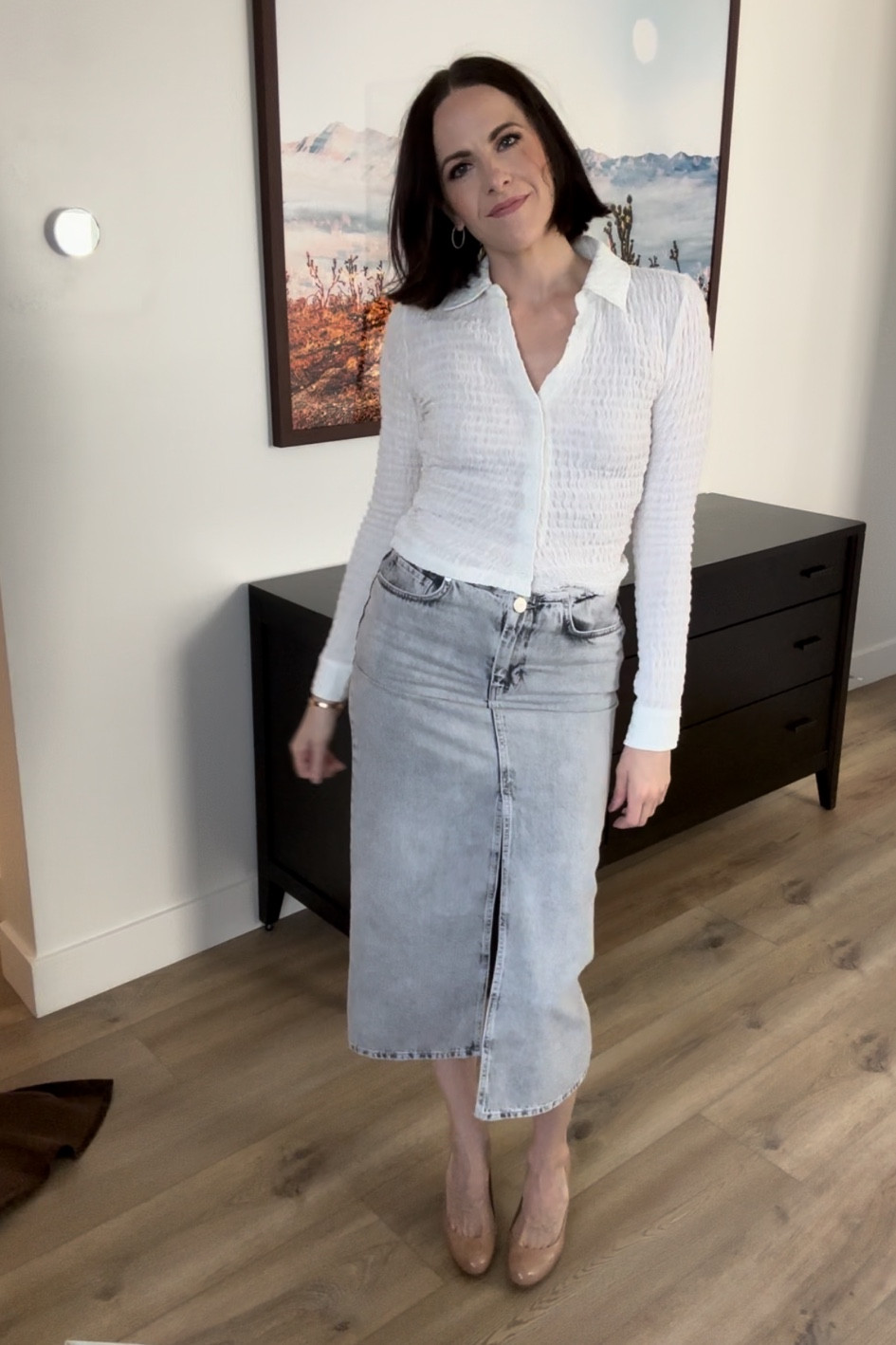 All Saints up to 50% sale is happening now! Here’s what I got… 

Loving this lightweight long sleeved top. The white is slightly see through, so I probably won’t wear it to work, but great with a nude lace bra for weekend wear. I’m wearing a size US 2. 

The denim skirt is size US 4 and I go into a better description of the fit in my other skirt posts  

I find that All Saints can run a little looser so I tend to size down. 

I’m 5’9” and around 135-140 lbs. 

#LTKSummerSales #LTKFindsUnder50 #LTKFindsUnder100