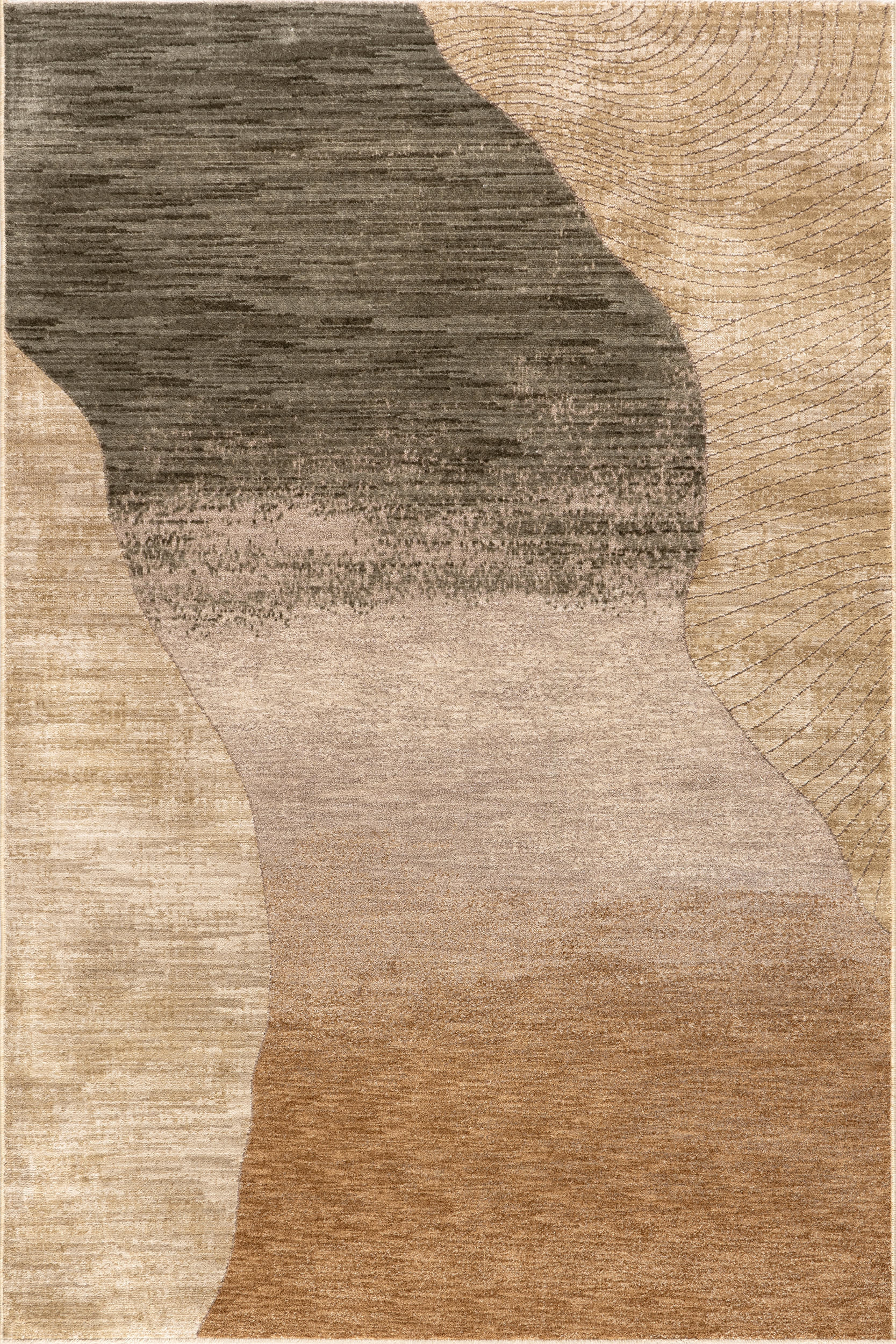 Light Brown Koshi Abstract 8' x 10' rug | Rugs USA