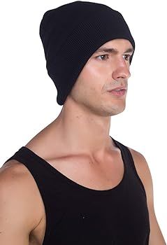 Beanie Men Women - Unisex Cuffed Plain Skull Knit Hat Cap | Amazon (US)