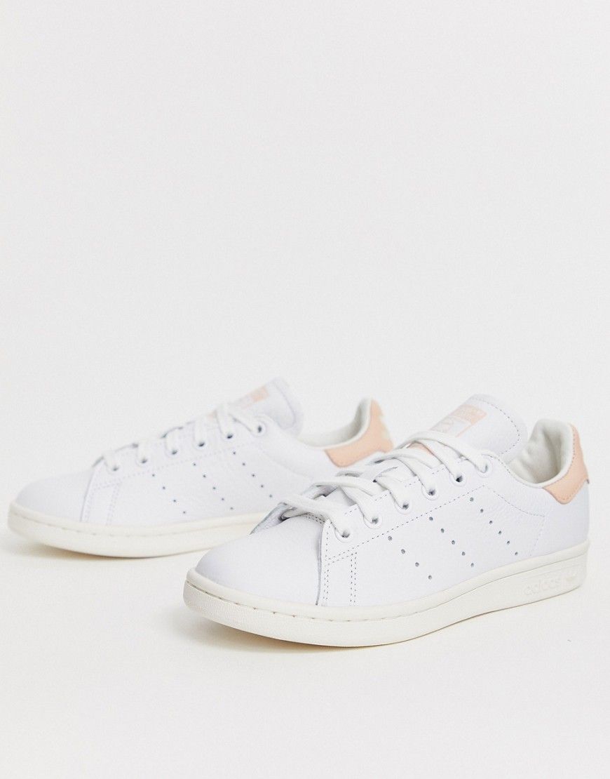 adidas Originals Stan Smith sneakers in white and pink | ASOS (Global)