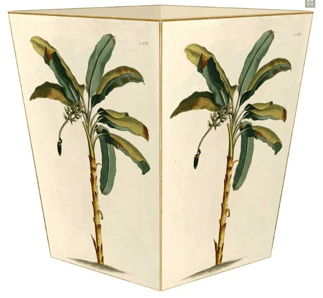 Palm Trees Wastebasket and Optional Tissue Box Cover | The Well Appointed House, LLC