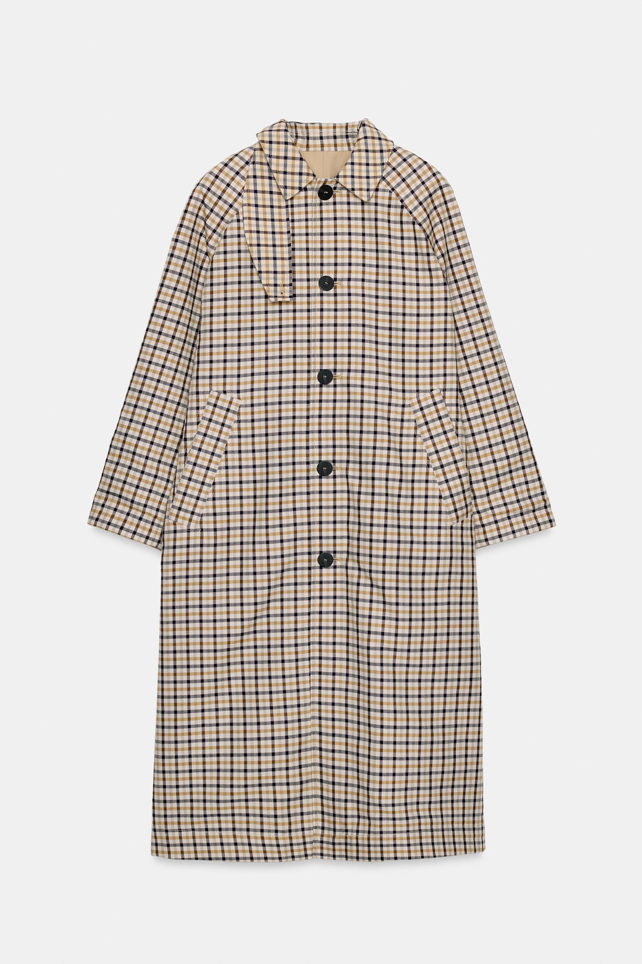 ZW COLLECTION REVERSIBLE CHECKS TRENCH COAT | Zara UK