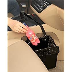 KMMOTORS Car Trash Can, Car Trash Bag Foldable Hanging, Car Trash bin, Cute car Gadgets, Car Garb... | Amazon (US)