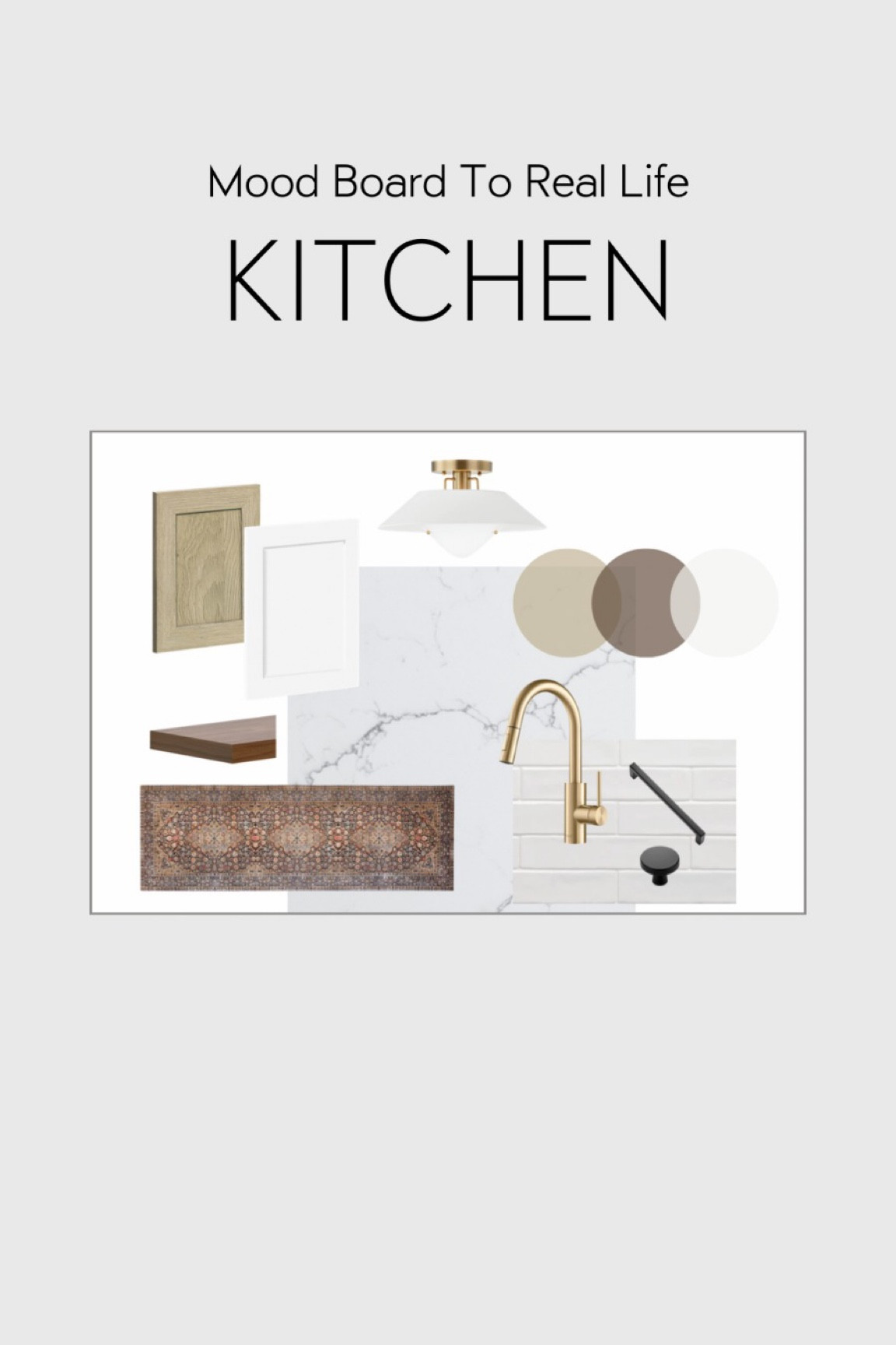 Mood board vs. result. 