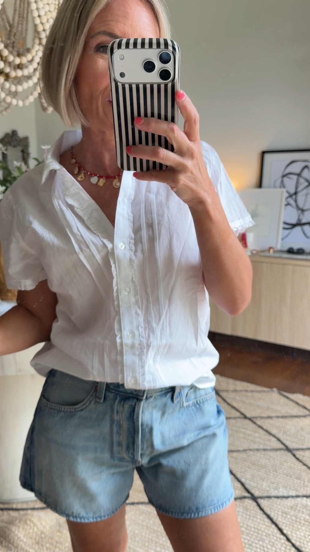 looks and feels Madewell, but its Target

i sized up to a 2 in shorts. but as the day went on, they did stretch out a bit. so do your true size

top in my true size xs
@Target 

#LTKgrwm #LTKOver40 #LTKootd