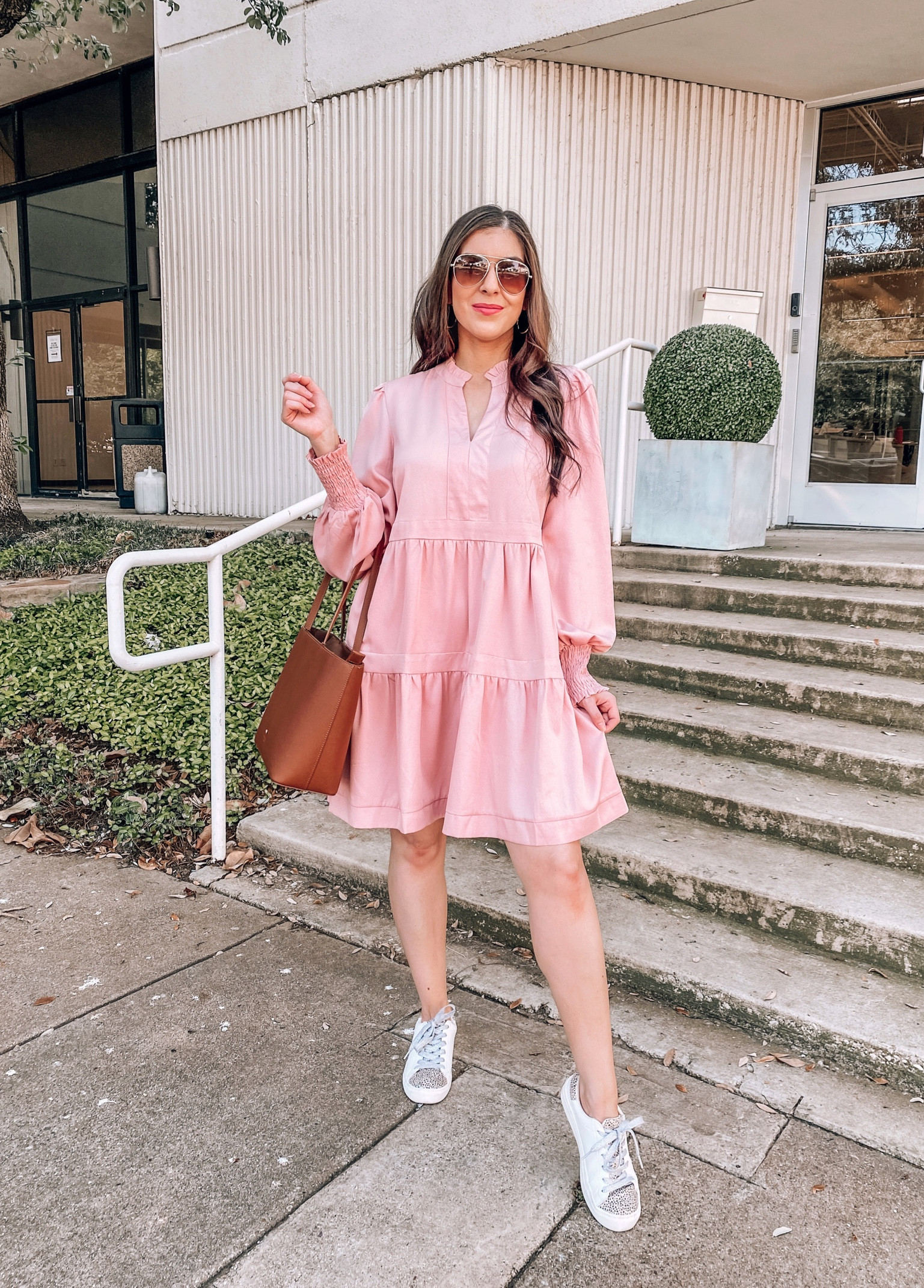 Blush pink dress for the spring season. It’s a perfect day dress for running errands, going to the office or lunch. Also linked other similar dresses. Wearing size XS. 



#LTKunder100 #LTKworkwear #LTKSeasonal