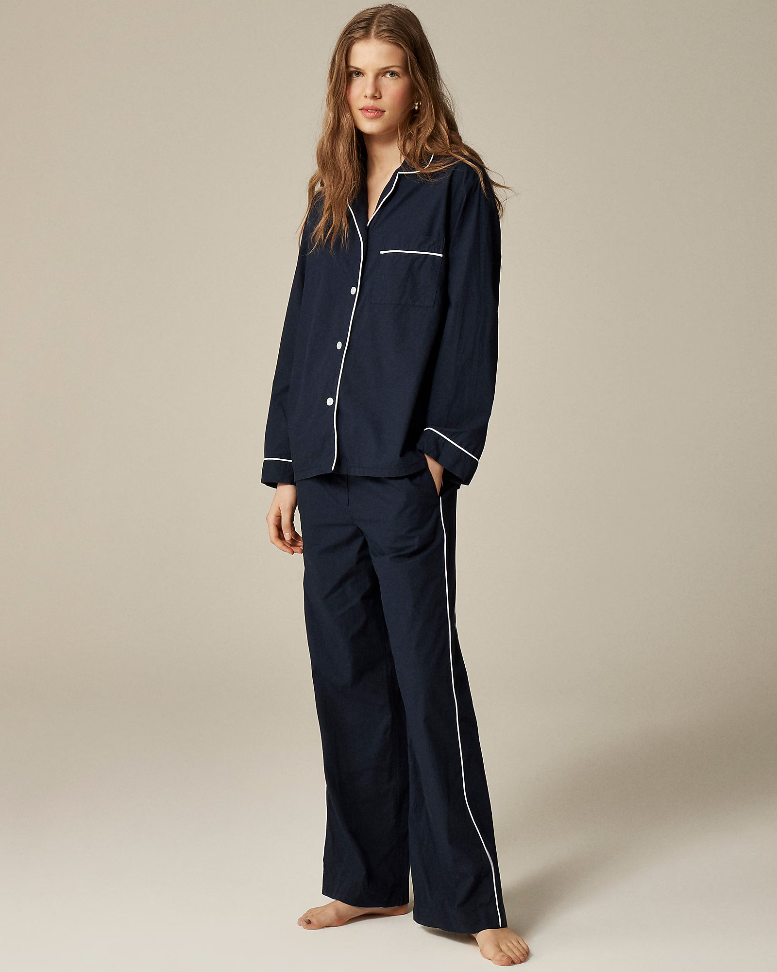 Classic pajama pant set in end-on-end cotton | J. Crew US