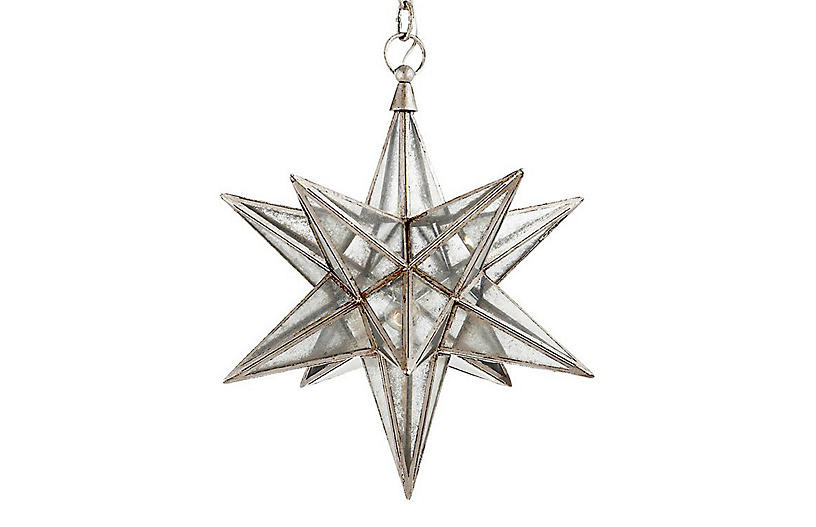 18" Moravian Star Pendant, Silver Leaf | One Kings Lane