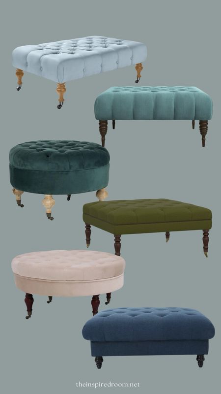 Tufted ottomans - multiple price points, and most of these have other fabric options! 

#LTKHome #LTKSaleAlert #LTKStyleTip