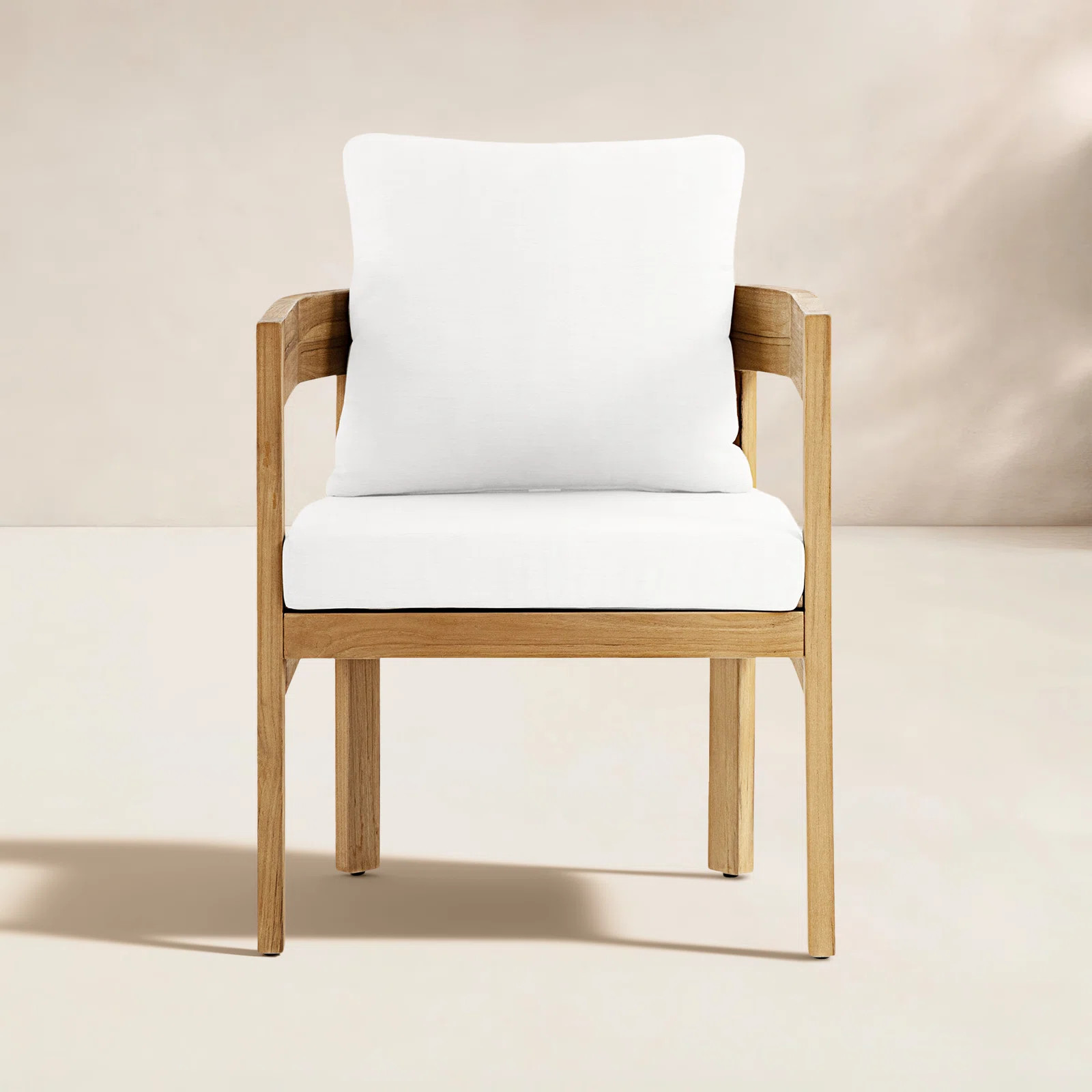 Everlee Teak Outdoor Dining Chair with Sunbrella Cushions (Set of 2) (Set of 2) | Joss & Main