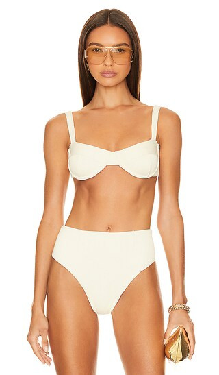 X Tina Tunakey Gaia Top in White Clay | Revolve Clothing (Global)