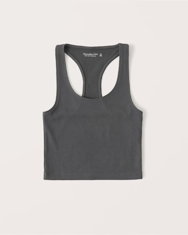 Seamless Ribbed Racerback Scoopneck Tank | Abercrombie & Fitch (US)