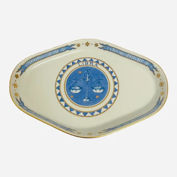 Libra Zodiac Trinket Dish by Mottahedeh-made in - Etsy | Etsy (US)