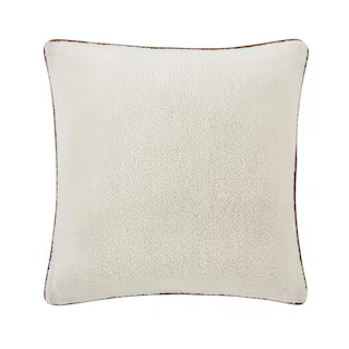 Home Decorators Collection Cream Sherpa 18 in. x 18 in. Square Decorative Throw Pillow S001610407... | The Home Depot