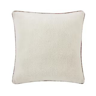 Home Decorators Collection Cream Sherpa 18 in. x 18 in. Square Decorative Throw Pillow S001610407... | The Home Depot