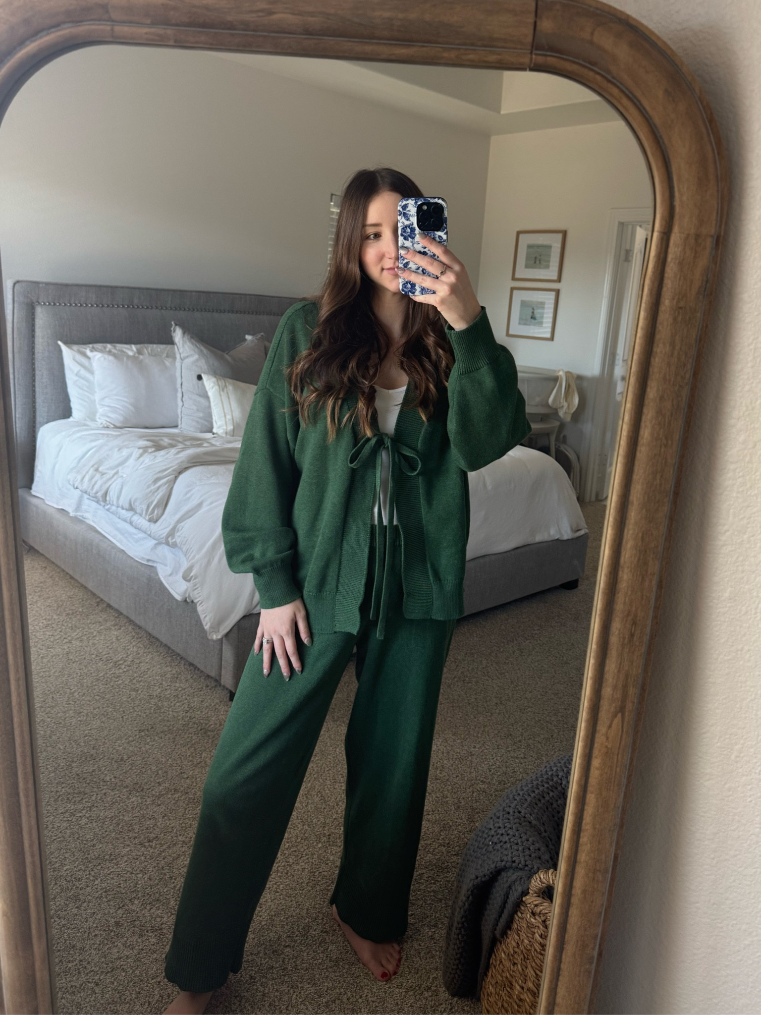 free people set wearing a medium 🤍 #freepeople #sweaterset #green 

#LTKStyleTip