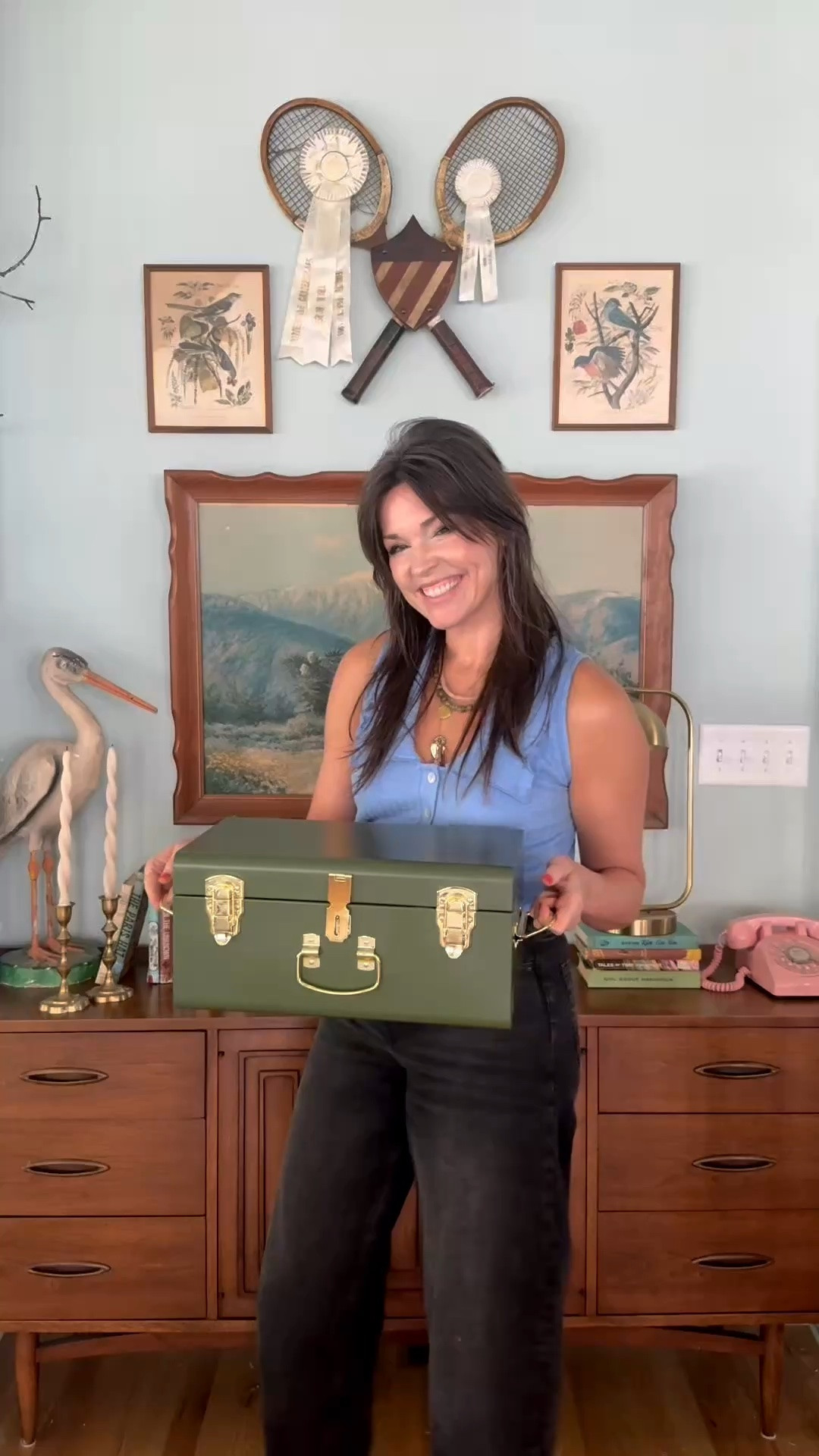 I love my beautiful mini trunk from Petite Keep - I can’t wait to fill it with family keepsakes and treasures! The green is absolute perfection, and it looks so pretty in my living room!

#LTKmomlife #LTKHome #LTKstorytime