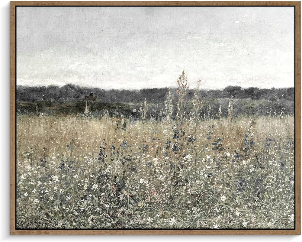 Pinetree Art Framed Canvas Wall Art Decorations Classical Oil Painting Canvas Prints, Vintage Spr... | Amazon (US)