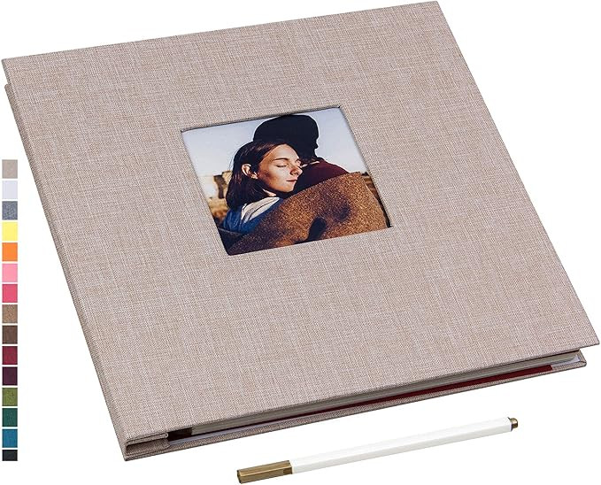 potricher 13.2x12.8 Inch Large Self Adhesive Photo Album Sticky 3x5 4x6 5x7 6x8 8x10 8.5x11 Magne... | Amazon (US)
