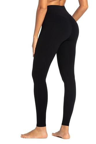 Sunzel Sunzfly Workout Leggings for Women, Tummy Control Compression Workout Gym Yoga Pants, High Waist & No Front Seam Lycra Black X-Large 26" | Amazon (US)