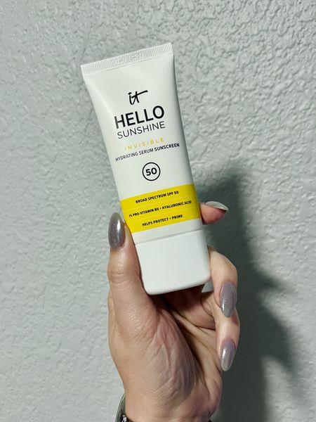 Trying out the IT Cosmetics Hello Sunshine Invisible Face Sunscreen SPF 50! It’s a lightweight, breathable invisible SPF 50, hydrating serum and makeup primer in one! My makeup looked how it normally does when I use a primer, so I like this a lot! Removes one whole step from my routine without sacrificing suncare or performance- that’s a win! Thank you for sending me this to try out! #ITCosmetics #HelloSunshine, #SkinsBestFriend #GiftedByITCosmetics #Sunscreen #SummerSkin #fSkincare #oilyskin #comboskin #sunscreenreview #SkincareFavorites #GlowySkin #SunProtection 

#LTKbeauty #LTKfindsunder50 #LTKstyletip