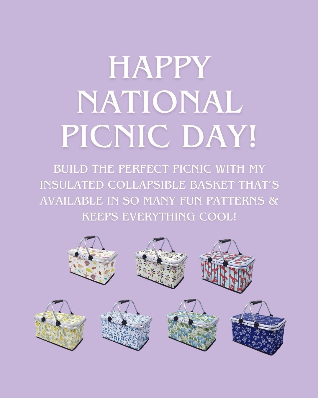 Happy National Picnic Day! Celebrate with my Collapsible Insulated Basket that will get you picnic-ready in no time. Shop all of these fun colorful patterns! 

#LTKSeasonal #LTKfoodie #LTKHome