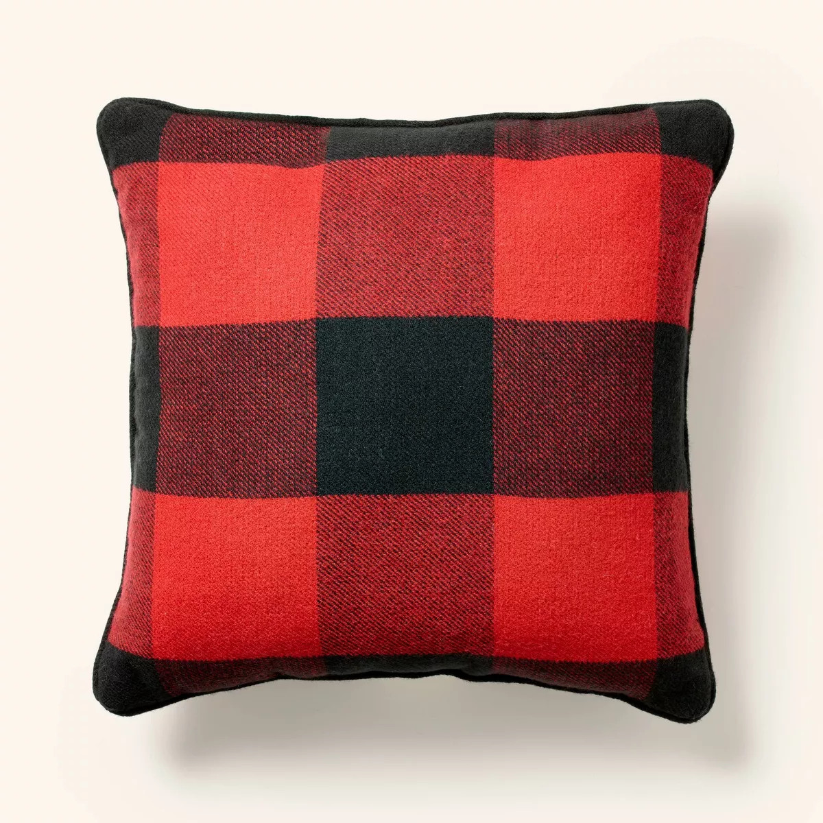 20"x20" Buffalo Check Square Toss Pillow Red/Black - Woolrich x Target | Target
