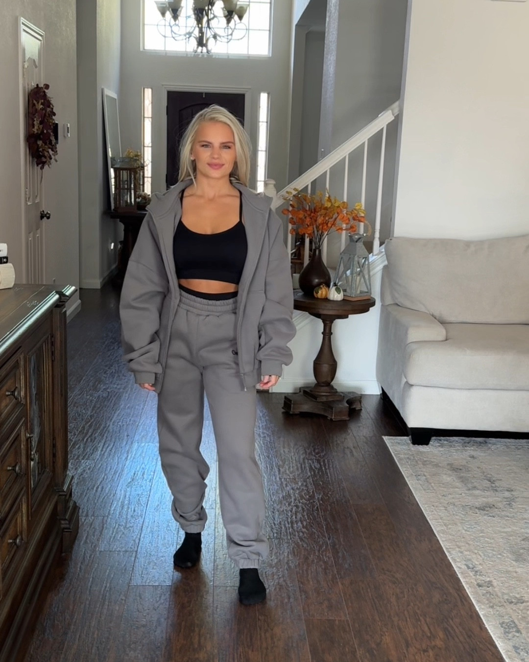Wearing XS. Oversized Fit. 
Comfrt Clothing. Sweatpants. Sweatshirt. 

#LTKSaleAlert #LTKFitness #LTKTravel