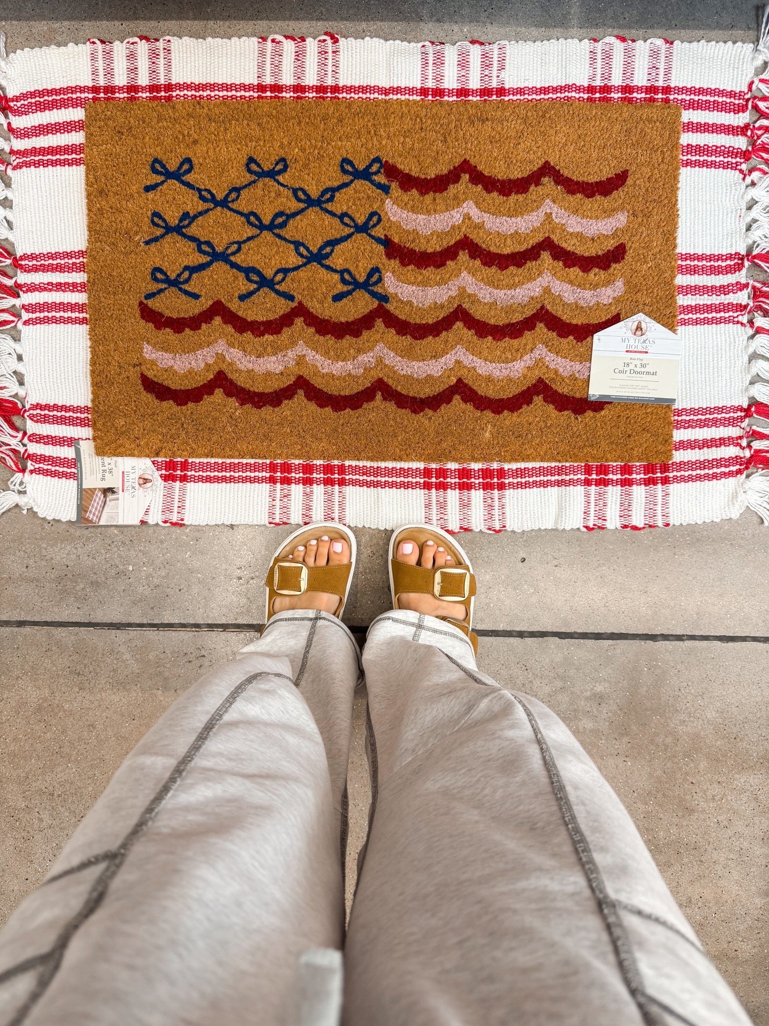 New red white and blue doormat and accent rug! 
Walmart red white and blue 
4th of July 

#LTKHome