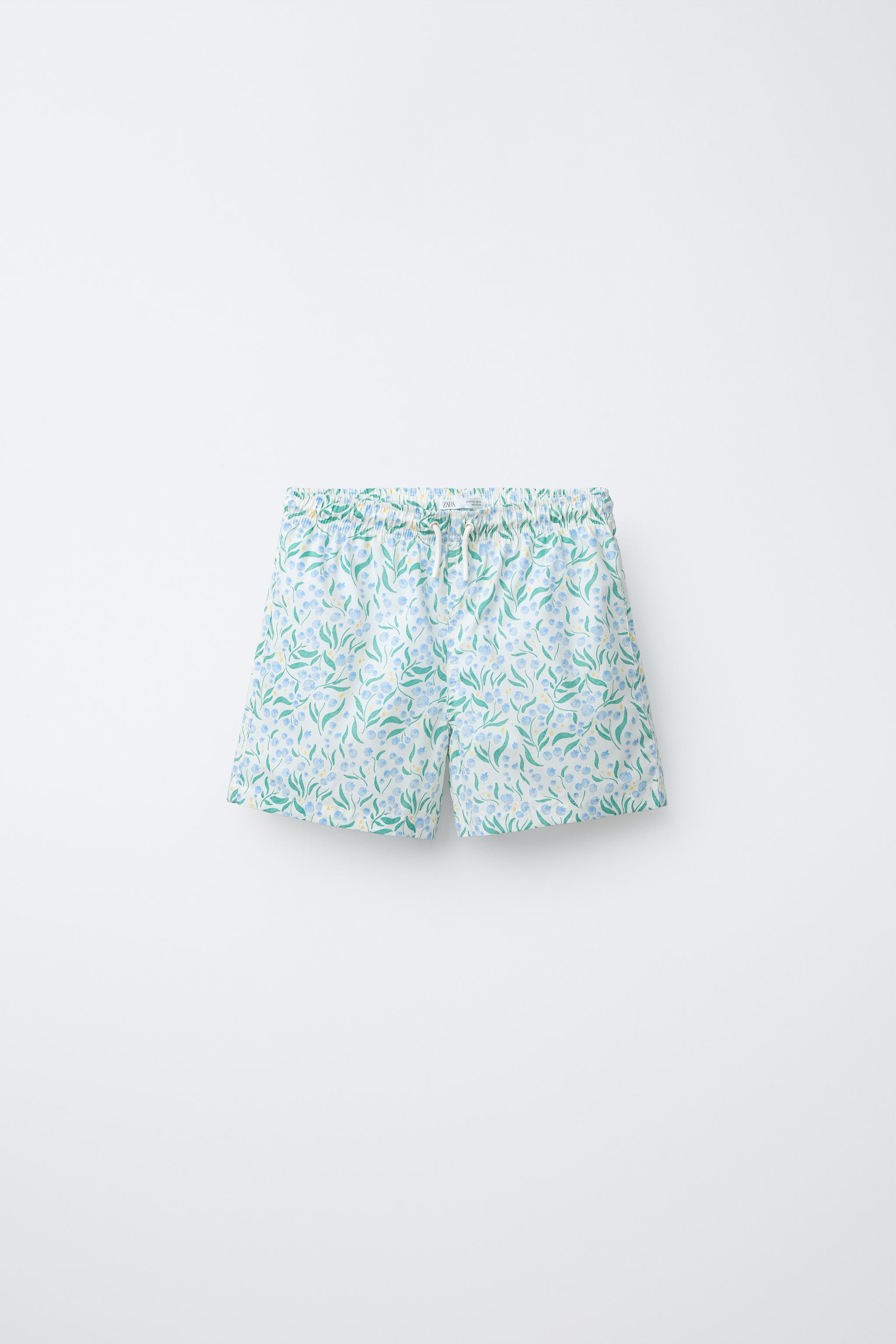 6-14 YEARS/ LEAF PRINT SWIM SHORTS | Zara US